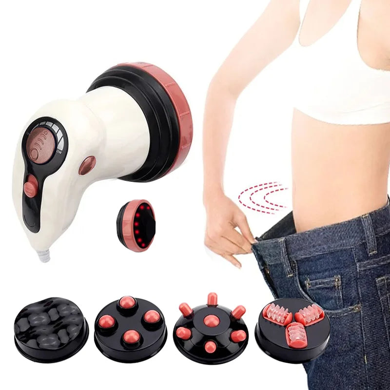 (1)Masajeador anticelulitis eléctrico por infrarrojos, instrumento de masaje para el cuidado de la salud, rodillo de masaje adelgazante, relajante muscular, 4 en 1