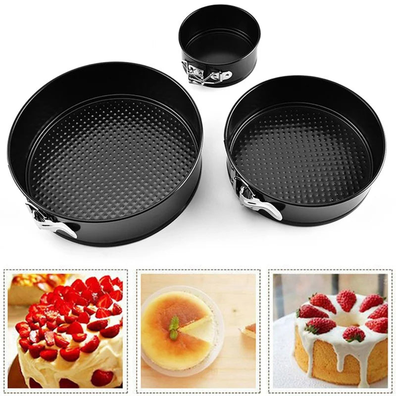Repostería Moldes Pasteles Juego 3 Redondos Molde Hornear 20-22-24CM