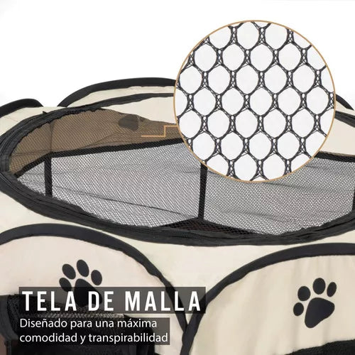 Casa Corral Para Perros Plegable Mascota Aire Libre Chico Color Gris