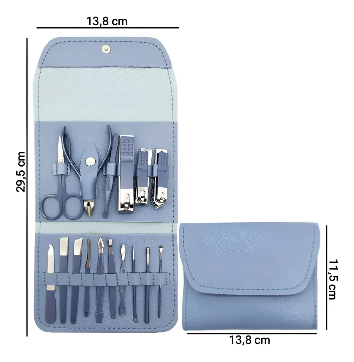 Set de Manicure y Pedicure Profesional 💅 16 Piezas en Acero Inoxidable