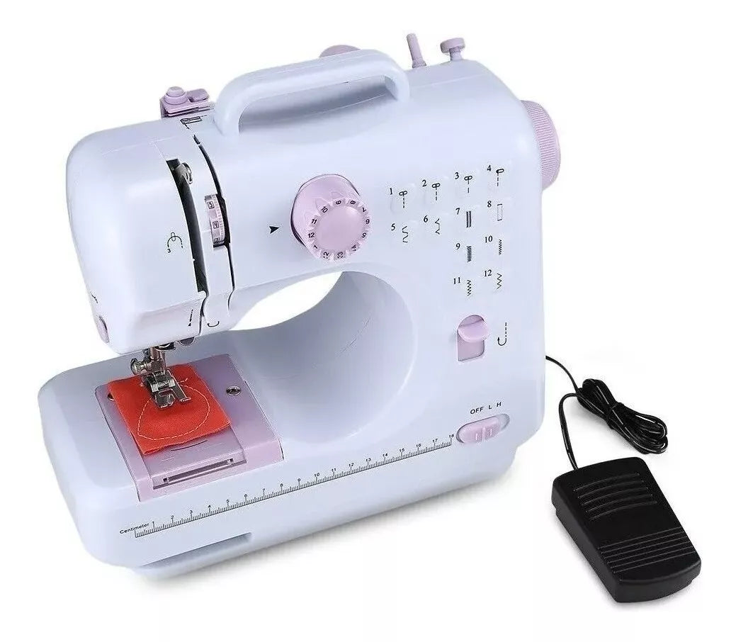Maquina De Coser Mini Multifuncional Sm-505l Color Blanco
