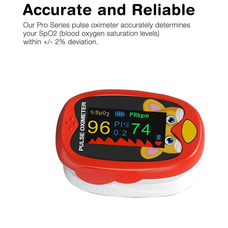 Oxímetro De pulso para Dedo De bebé, pulsioxímetro pediátrico SpO2 PR OLED recargable para niños