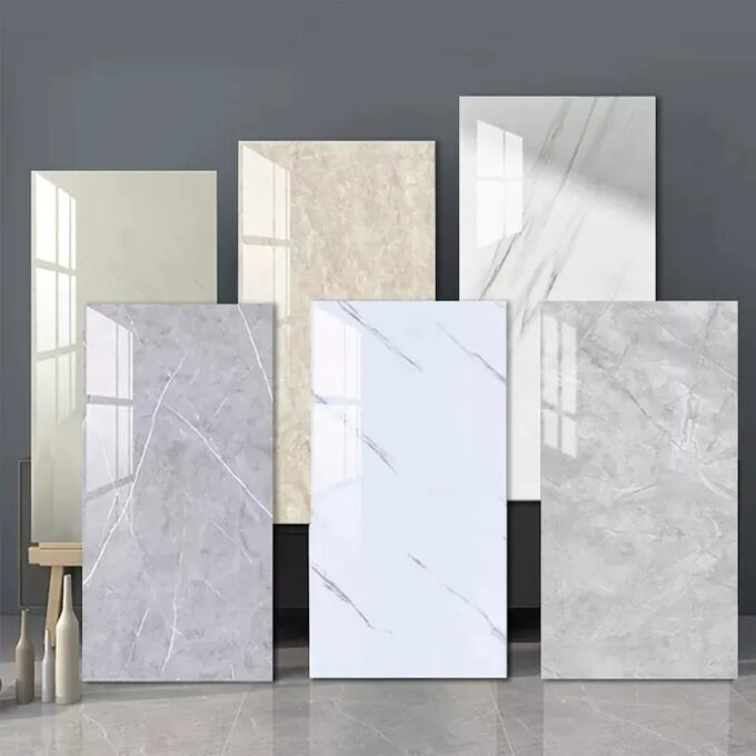 Azulejo adhesivo 90 x 60 blanco satinado pegatina decorativa 1PCS