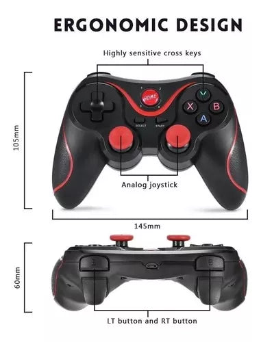 Control Inalámbrico Bluetooth Joystick Y Gamepad Android Ios Color Negro