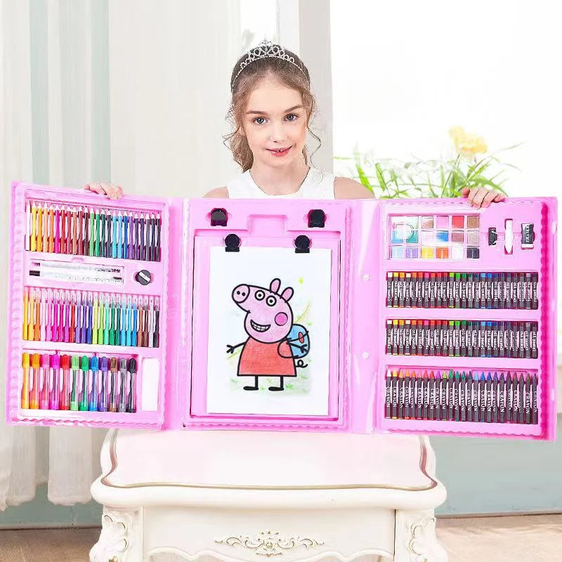 Set Kit Arte Niños Maleta Crayon Acuarela Plumon 208 Piezas