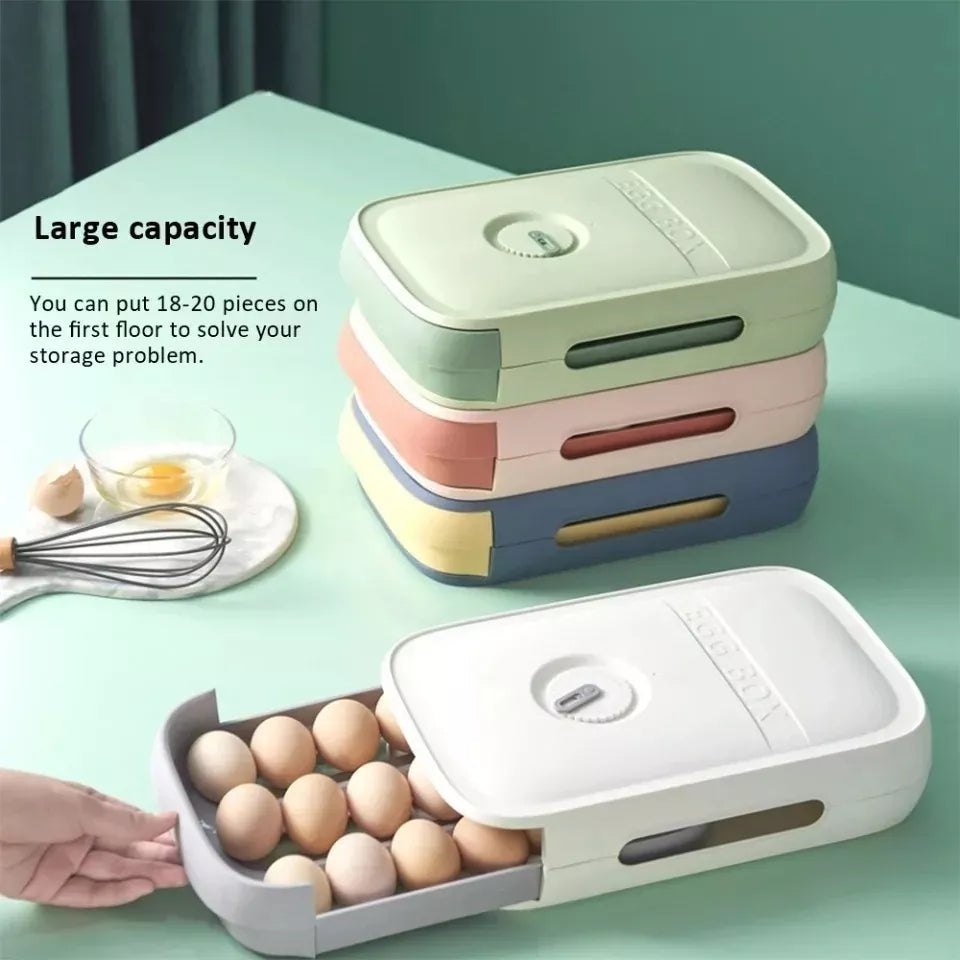 Cajón Organizador para Huevos – 20 unidades, Plegable y Seguro