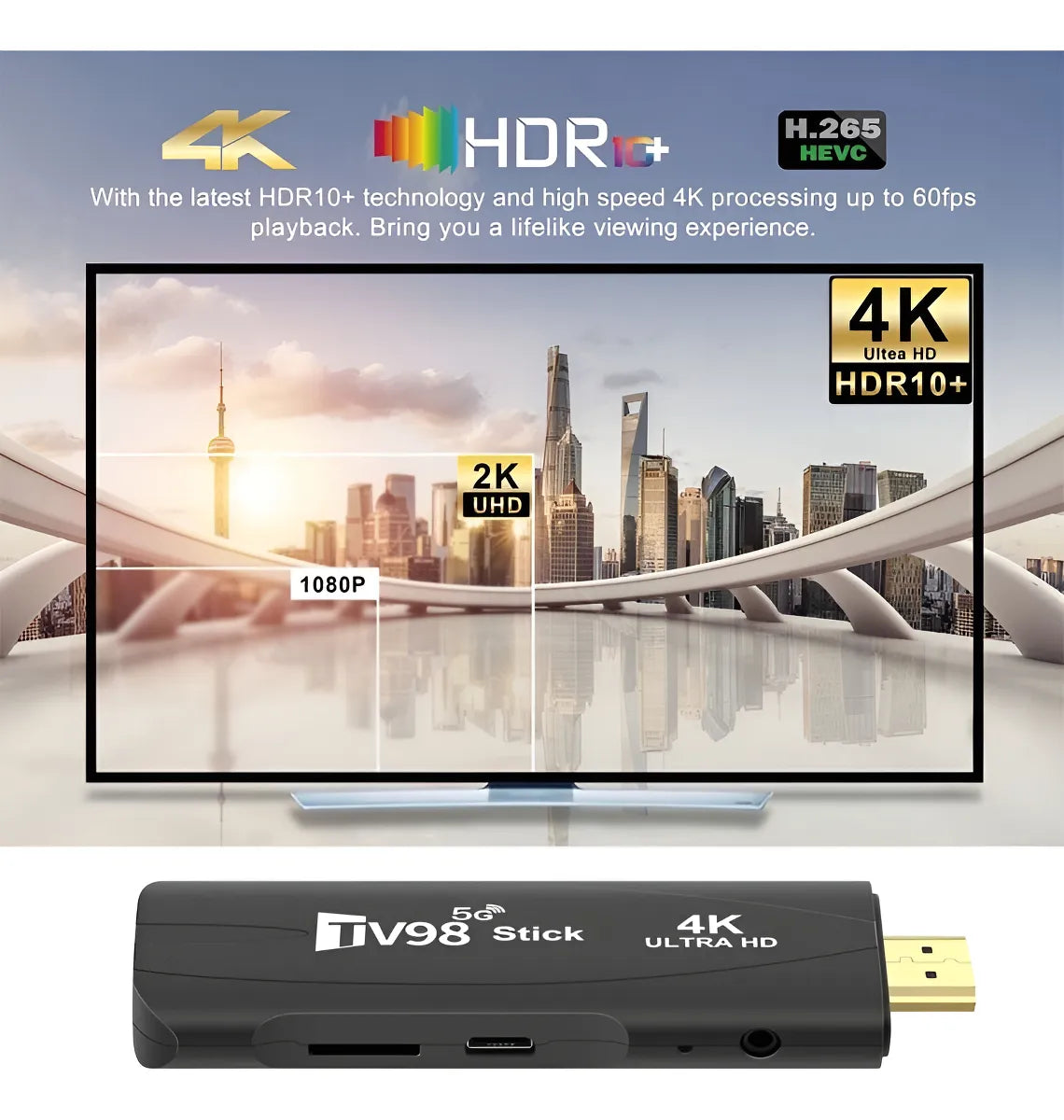 TV Stick 4K Android 📺 Convierte Cualquier TV en Smart