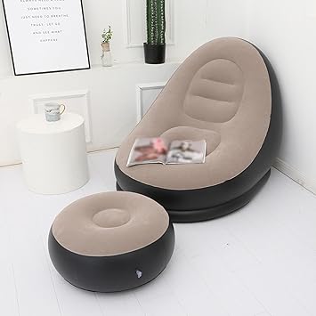 Sillón Inflable con Apoya Pies 🛋️ Incluye Bomba de Pie