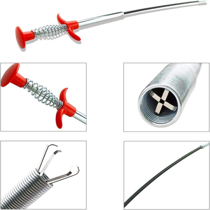 Sonda de drenaje 60CM para sifones tuberia y alcantarillado extractor de plomeria