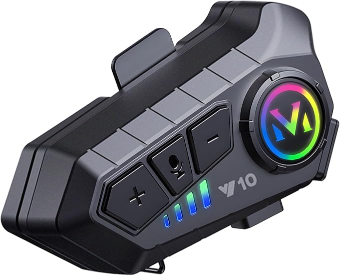 Auriculares Bluetooth Y10 para Casco de Moto 🏍️ Impermeables IPX6