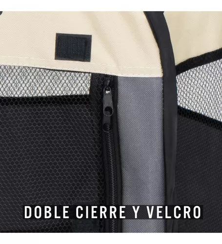Casa Corral Para Perros Plegable Mascota Aire Libre Chico Color Gris