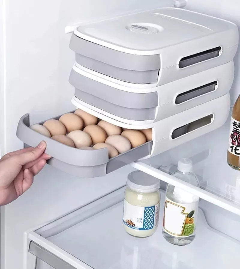 Cajón Organizador para Huevos – 20 unidades, Plegable y Seguro