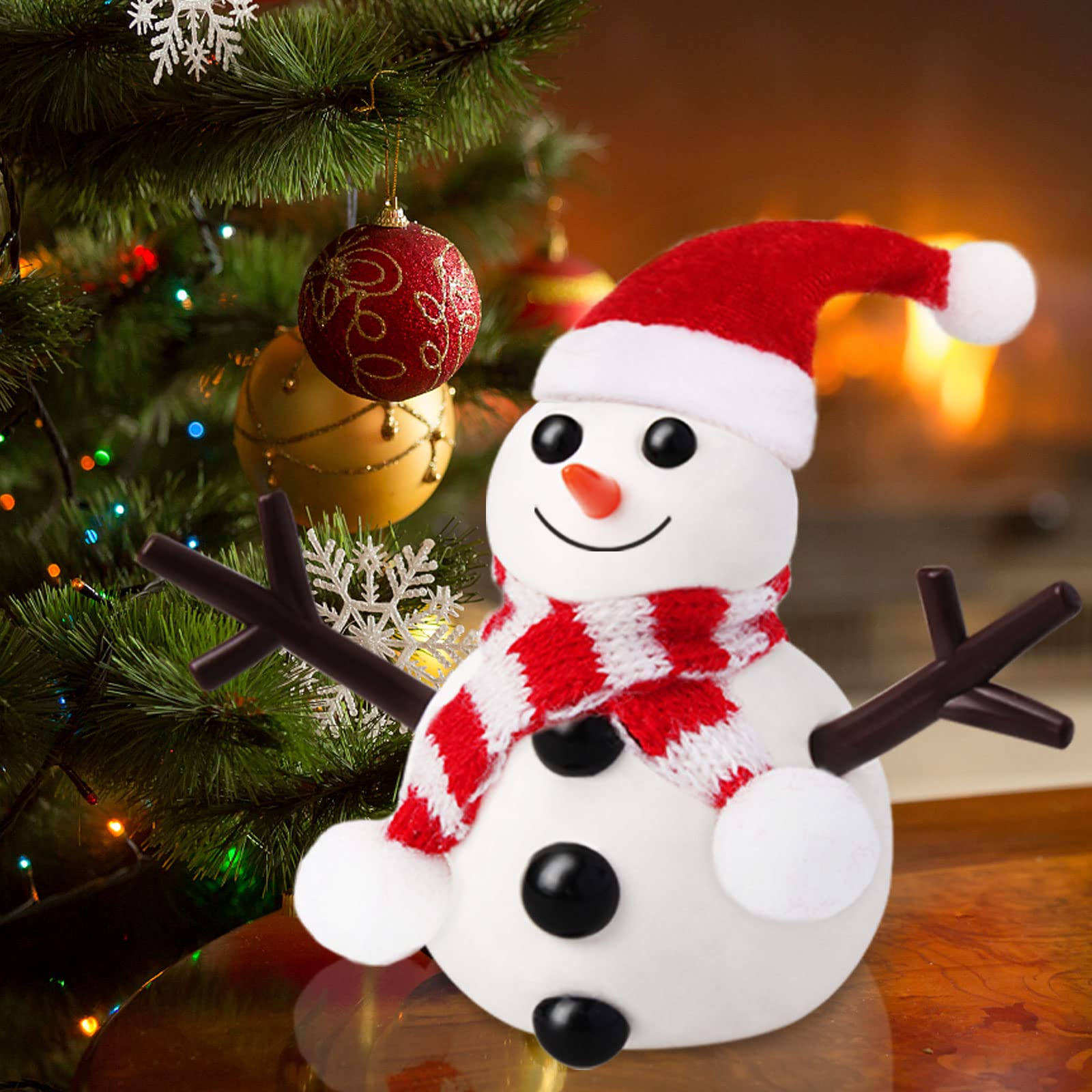 Kit de 9 unidades para construir un muñeco de nieve, manualidades para niños, muñeco de nieve de arcilla para modelar, relleno de calcetines de Navidad para niños, manualidades de Navidad, regalo de