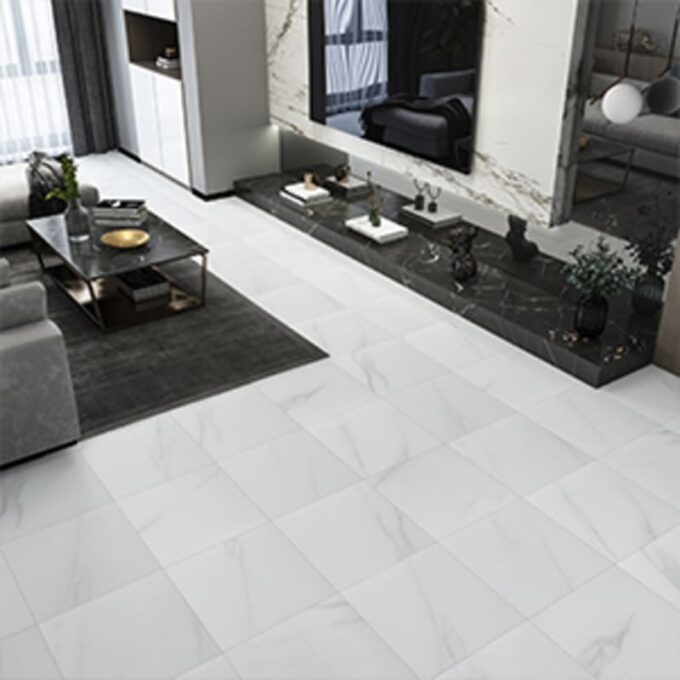 Azulejo adhesivo 60 x 60 blanco satinado pegatina decorativa