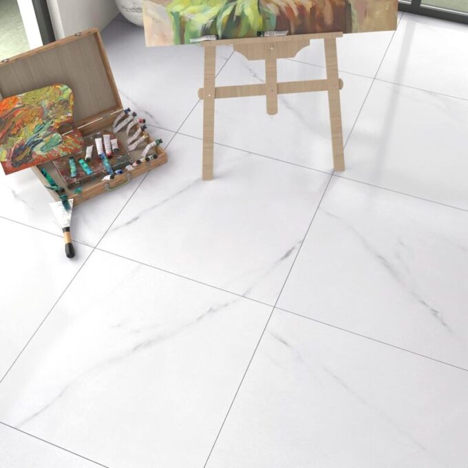Azulejo adhesivo 60 x 60 blanco satinado pegatina decorativa