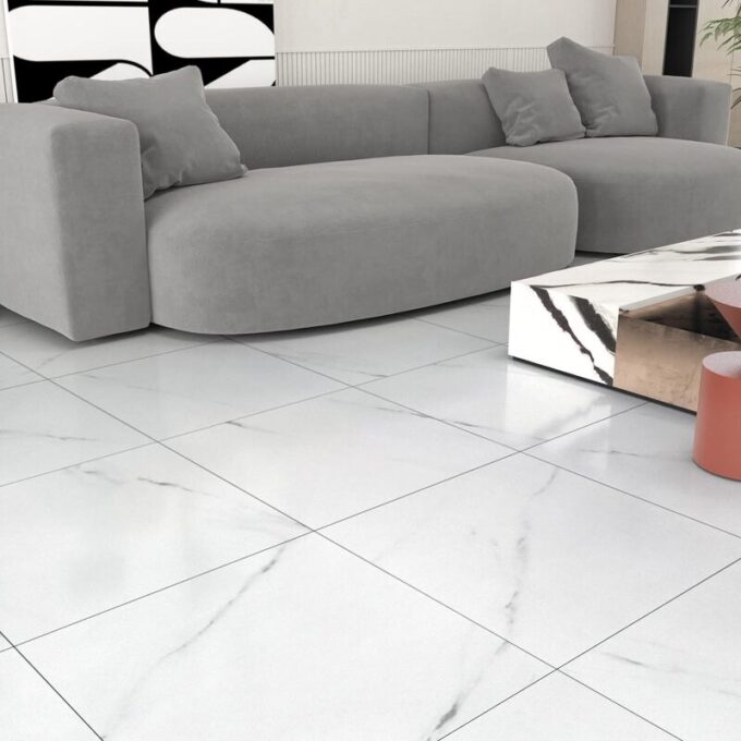Azulejo adhesivo 60 x 60 blanco satinado pegatina decorativa