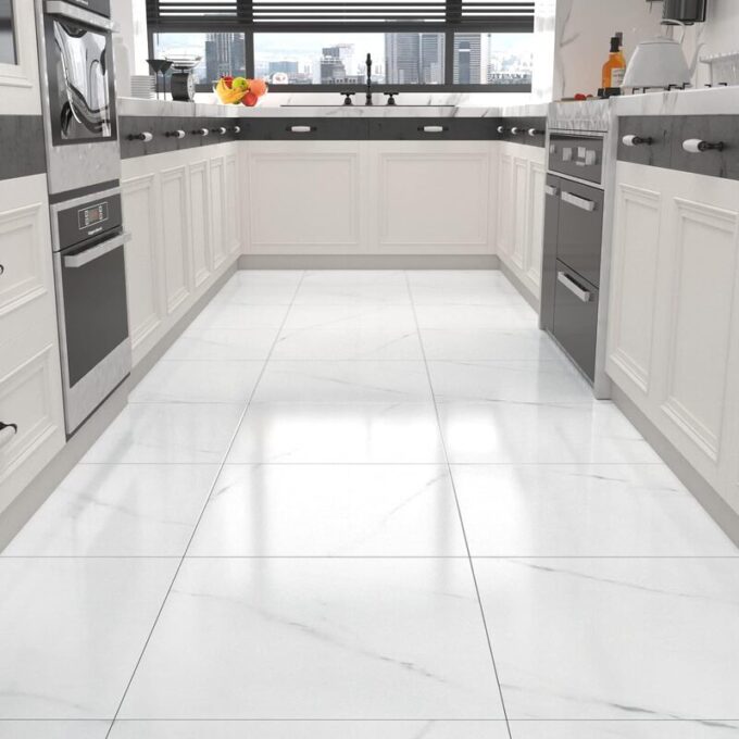 Azulejo adhesivo 60 x 60 blanco satinado pegatina decorativa