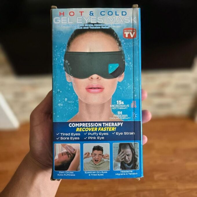 Banda de ojos delgada antifaz terapia frío-calor