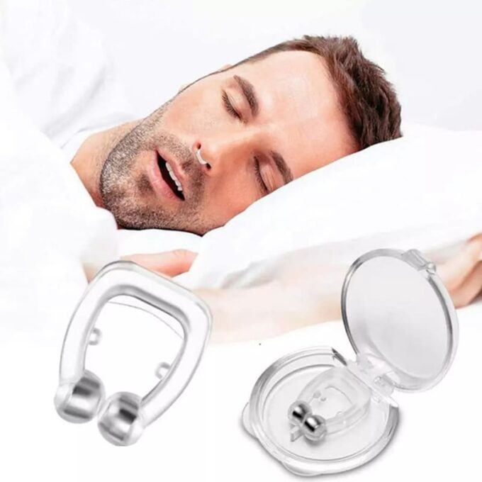(1)Clip magnético nasal anti ronquidos apnea