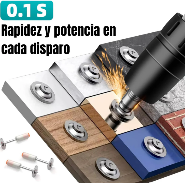 Pistola Clavos Acero Neumática Clavadora Remaches Manual