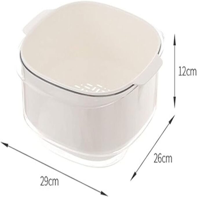 Cesta con escurridor para alimentos tazon de cocina con drenaje
