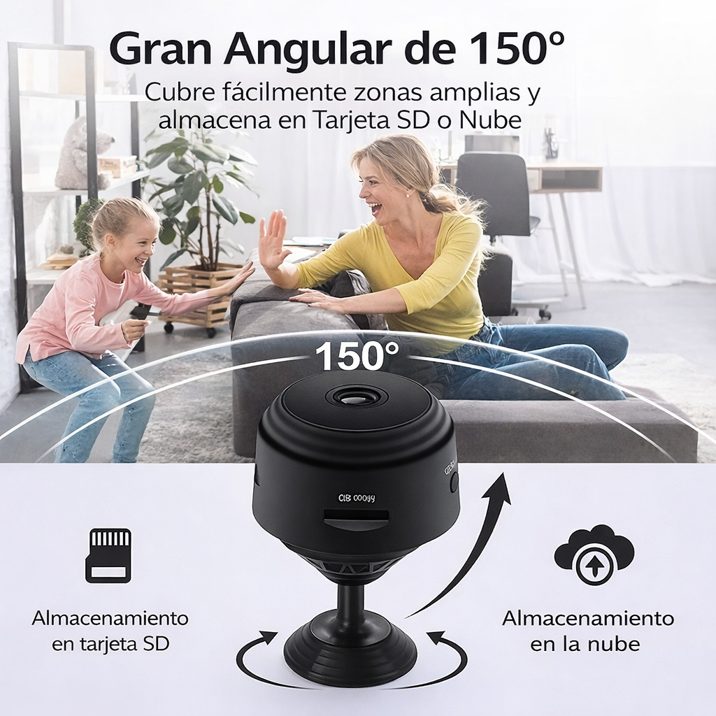 Mini Cámara de Seguridad A9 con Visión Nocturna – Vigilancia Discreta 📷