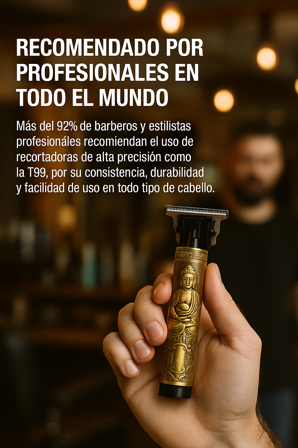 Barbera Profesional T99 Buda ✂️ Patillera Recargable de Precisión
