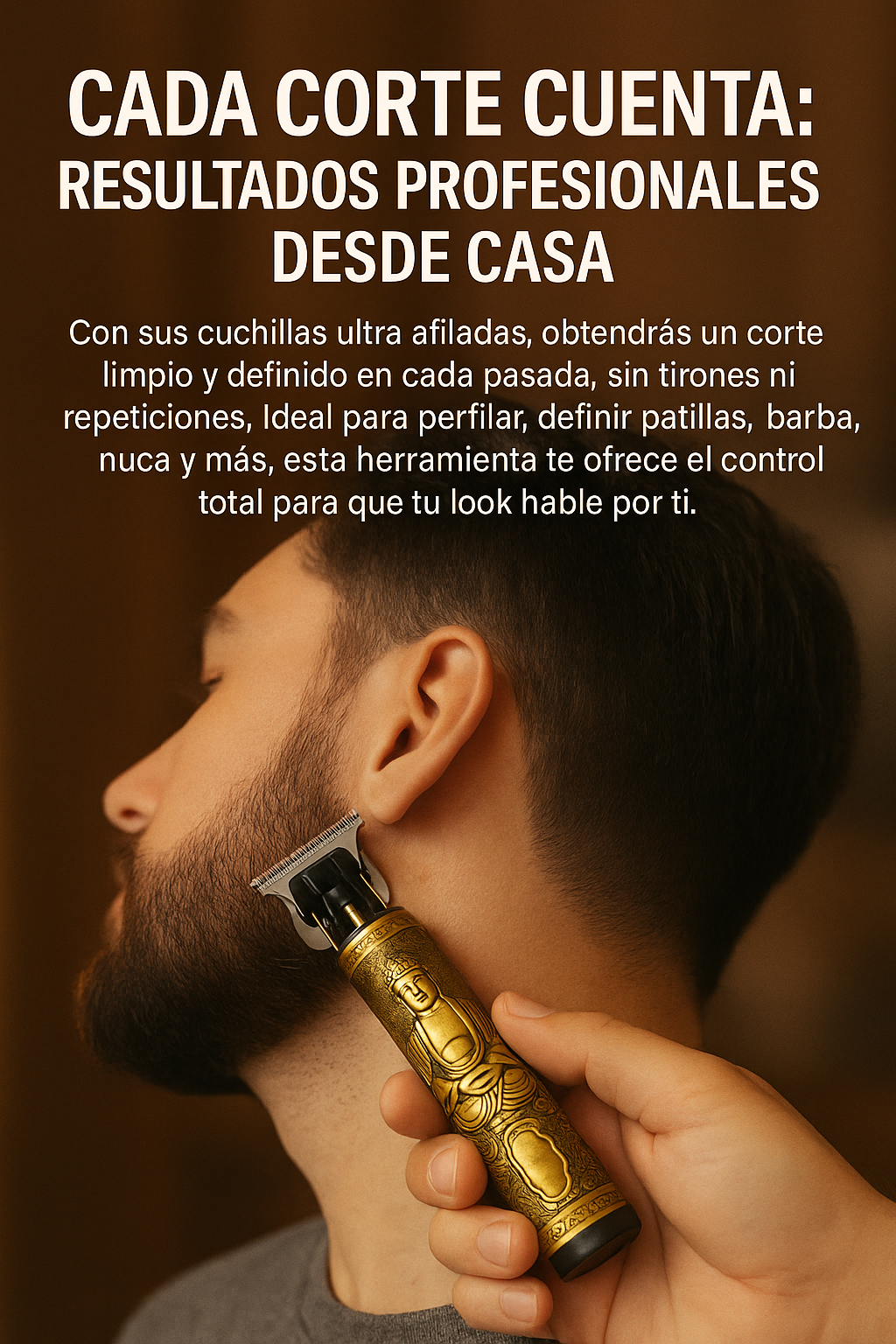 Barbera Profesional T99 Buda ✂️ Patillera Recargable de Precisión