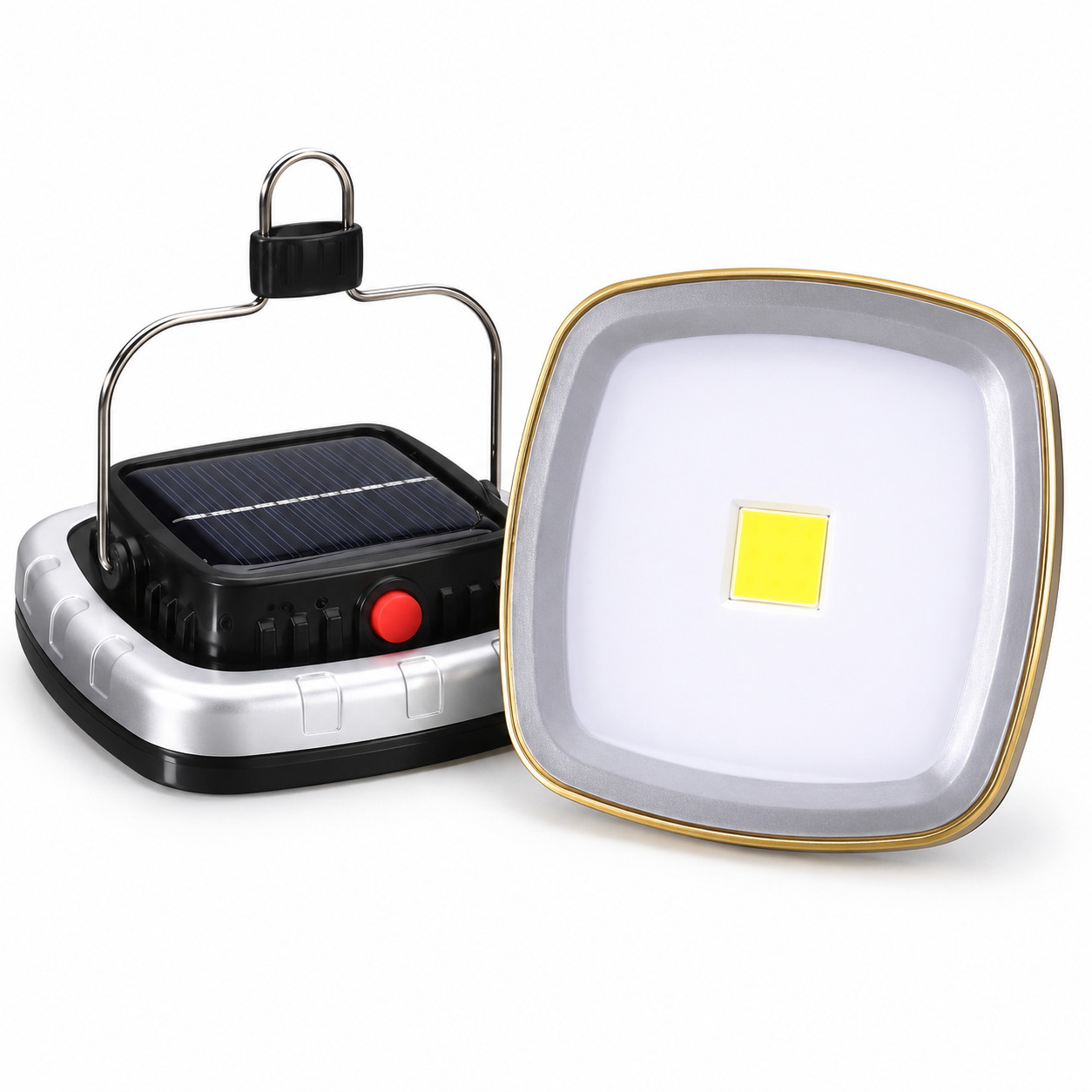 Lámpara Solar Recargable LED 💡 Reflector Portátil para Camping, Hogar y Emergencias