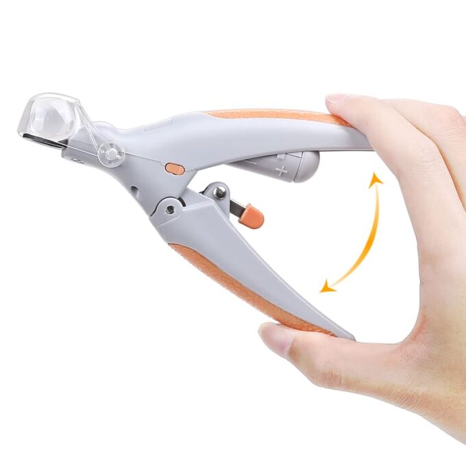 (1)Corta uñas para mascotas con luz led tijera