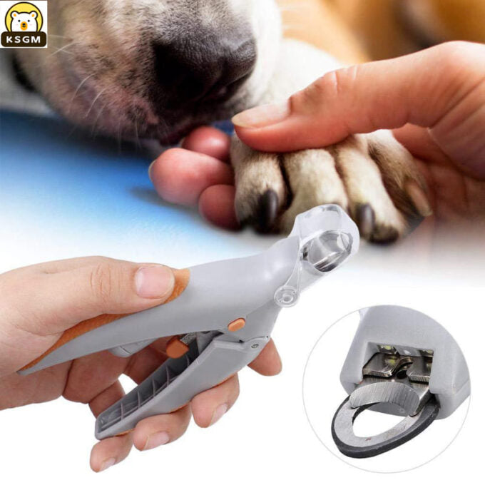 (1)Corta uñas para mascotas con luz led tijera