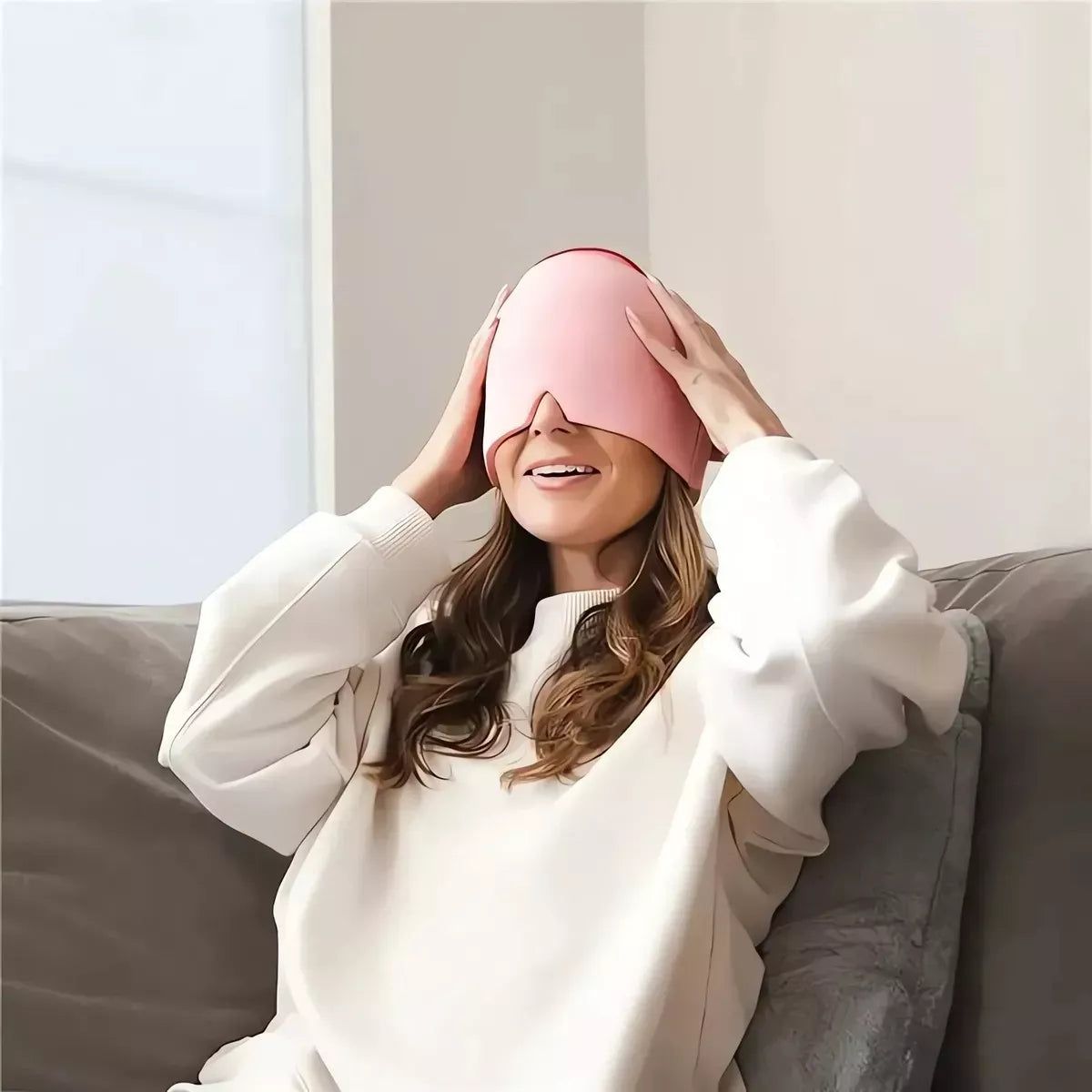 Gorro Gel Alivio Migraña Dolor Cabeza Compresa Frio Caliente