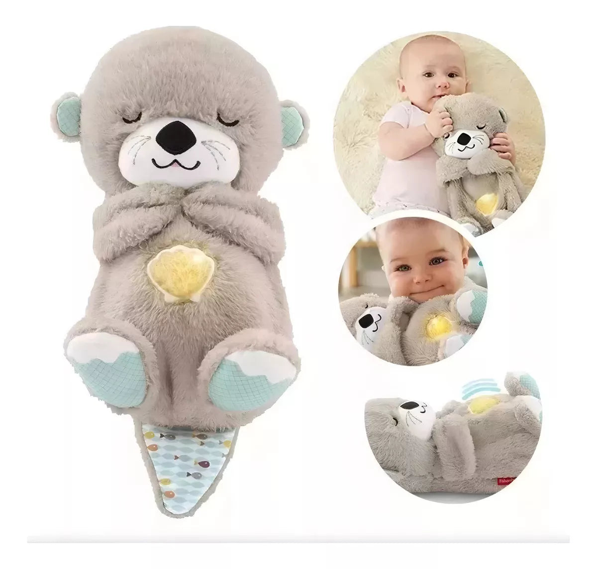 Nutria Peluche Que Respira Y Tranquiliza Sonido Anti Estres Color Nutria Gris