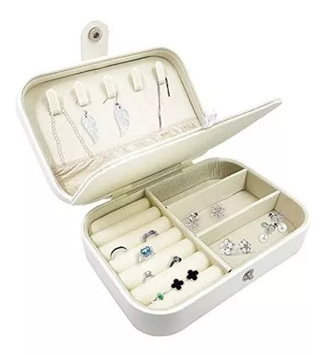 Joyero Organizador Portátil para Joyería 💍 Guarda Anillos, Collares y Aretes con Estilo