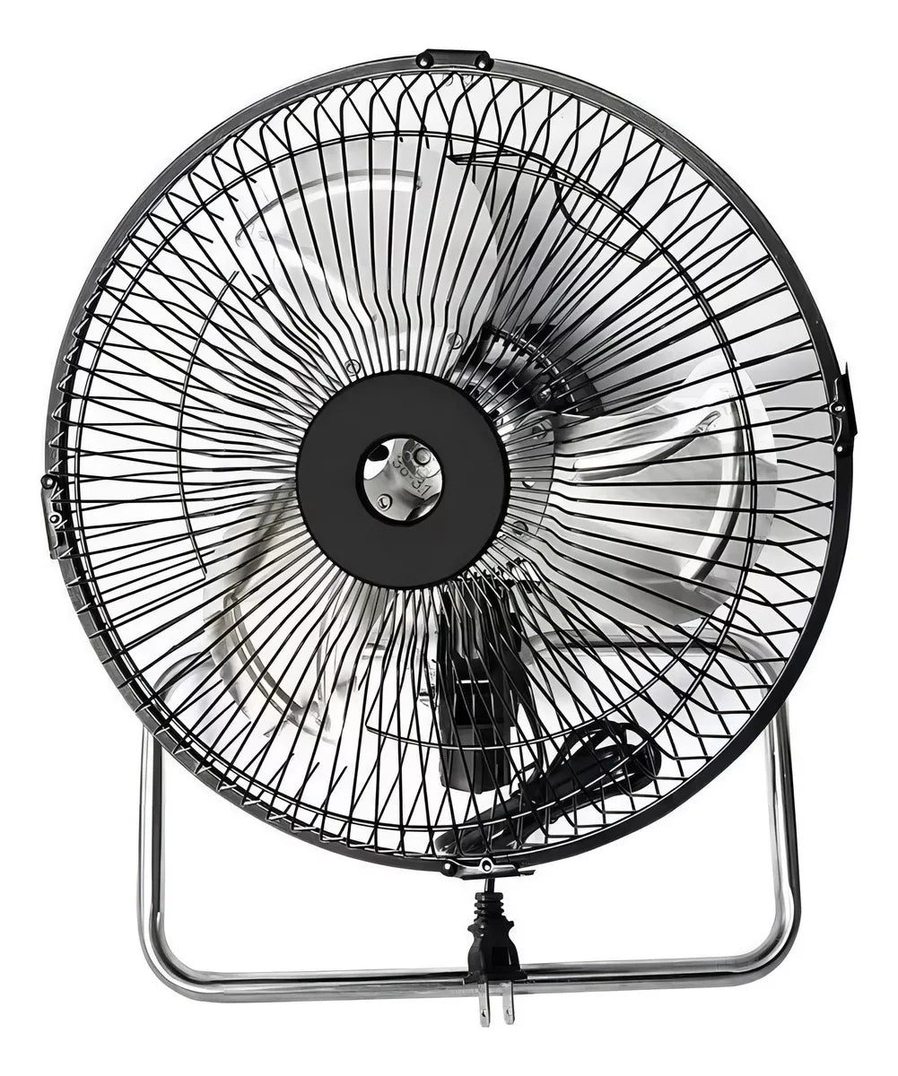Ventilador 3 En 1 Pared - Mesa - Pie Potente (10 Pulgadas) Estructura Negro Aspas Cromada 110v