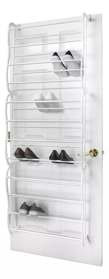 Organizador De Zapatos Zapatero Colgante Para Puerta 36 Par Color Blanco