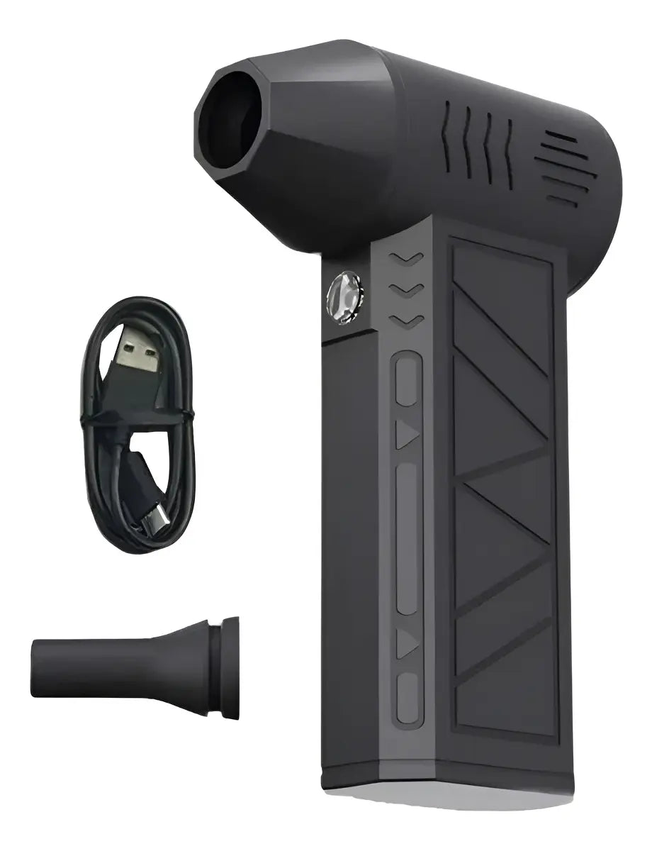 Soplador Aire Portátil Mini Jet Turbo Con Luz LED Recargable Negro