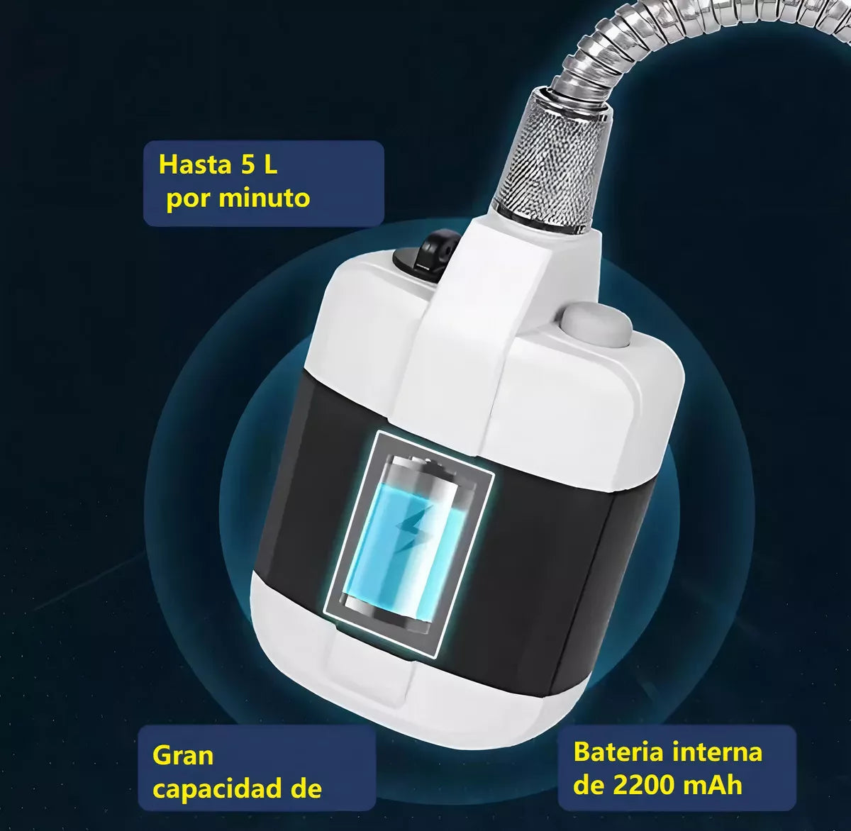 Regadera Portatil Recargable Emergencias Ducha Camping