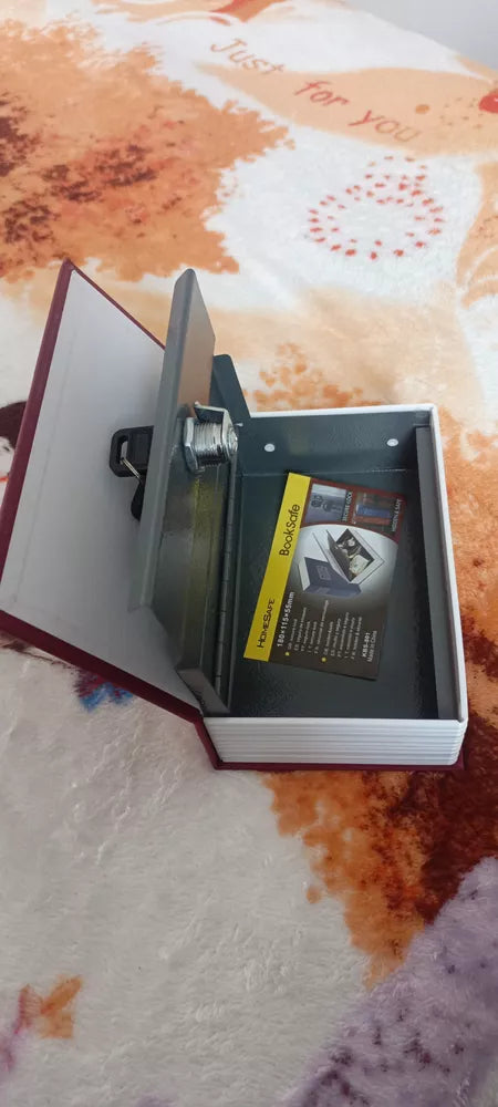 (1)Mini libro seguro diccionario niños alcancía con cerradura caja de almacenamiento de escritorio alcancía de billetes con cerradura
