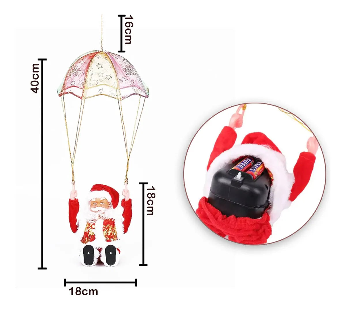 🎅 Papá Noel Giratorio 360° – ¡La decoración que cobra vida esta Navidad! 🎄