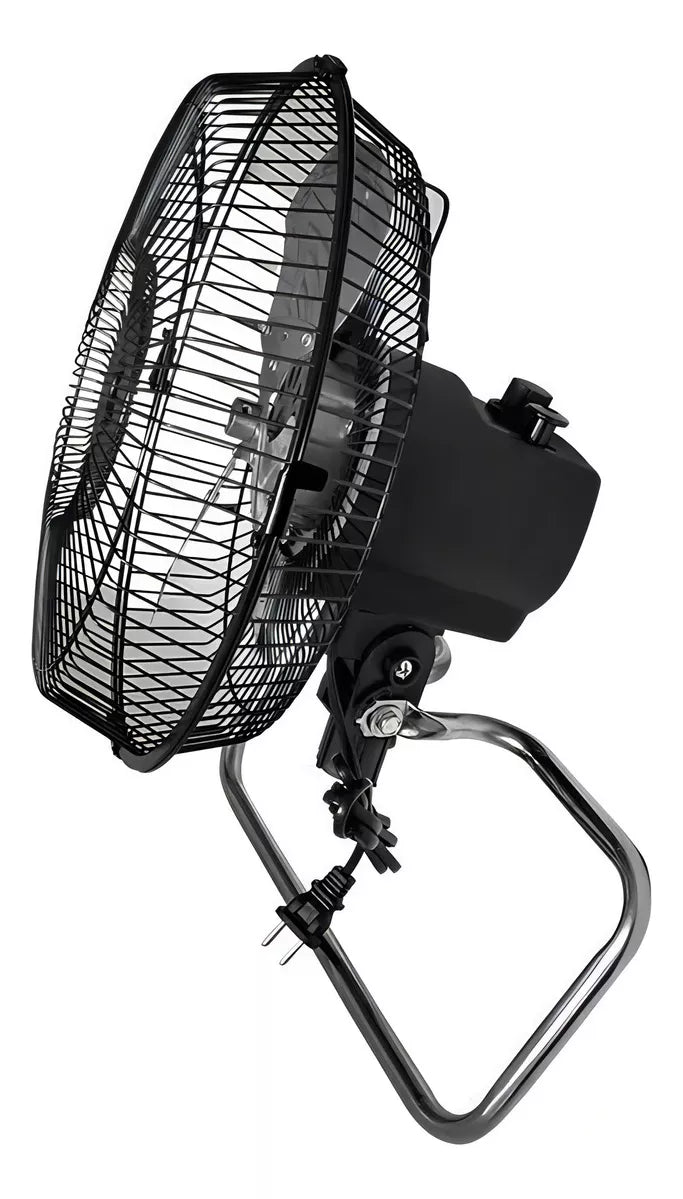 Ventilador 3 En 1 Pared - Mesa - Pie Potente (10 Pulgadas) Estructura Negro Aspas Cromada 110v