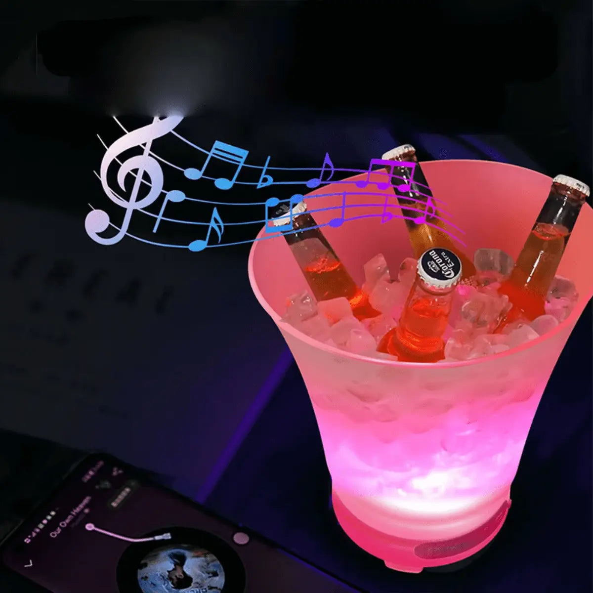 Hielera con Parlante y Luz RGB 🧊 Enfría tus Bebidas y Anima la Fiesta