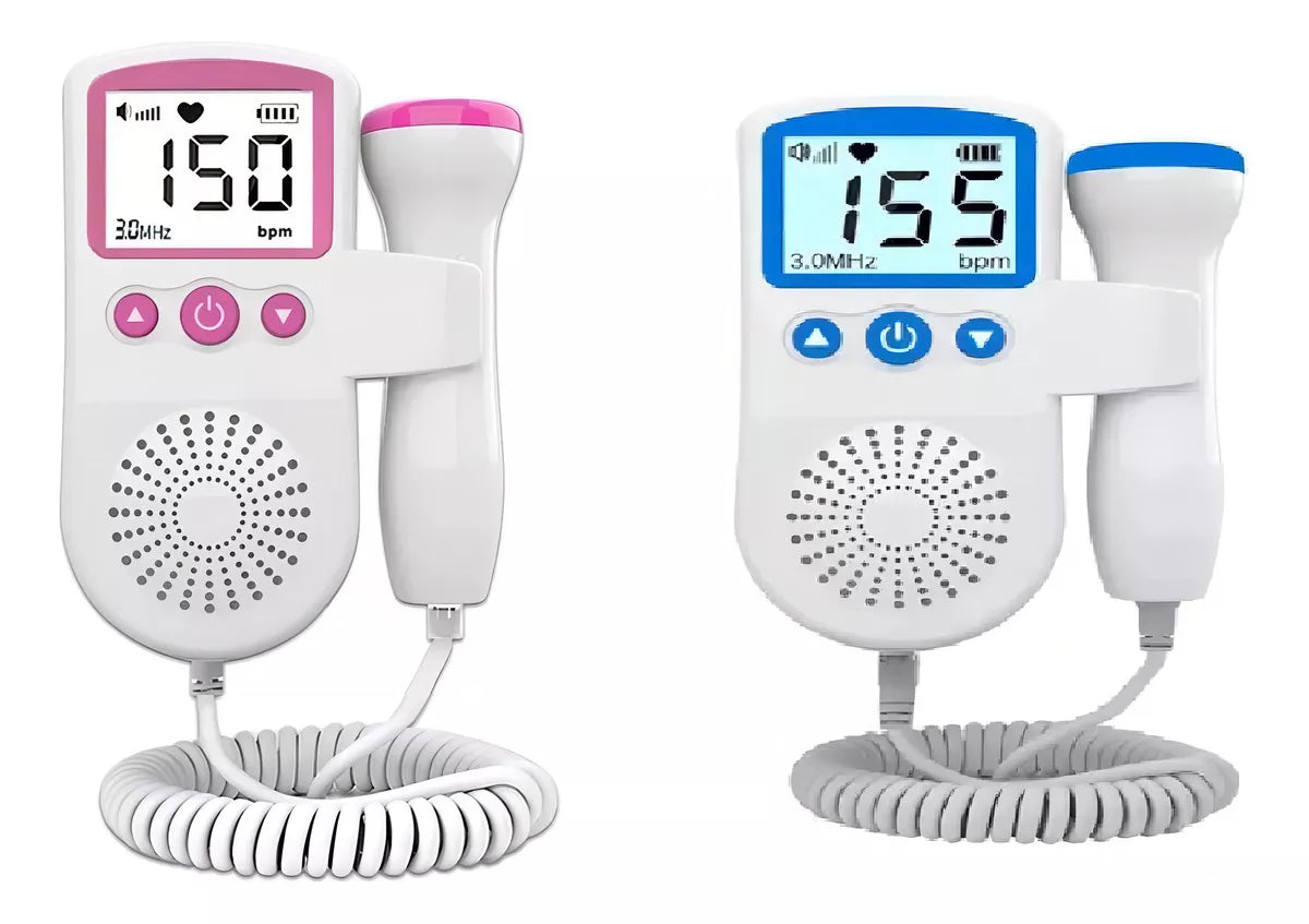 Audífono cardíaco para bebés, monitor de sonar Doppler fetal, color rosa