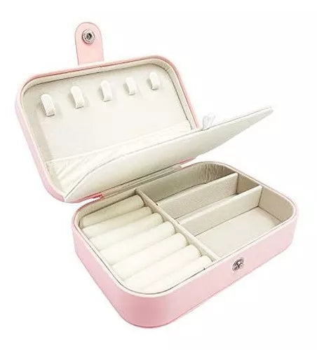 Joyero Organizador Portátil para Joyería 💍 Guarda Anillos, Collares y Aretes con Estilo