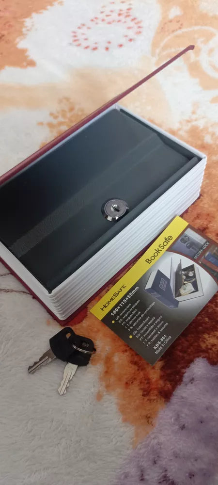 (1)Mini libro seguro diccionario niños alcancía con cerradura caja de almacenamiento de escritorio alcancía de billetes con cerradura