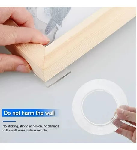 Cinta Adhesiva Nano Cinta De Silicona Lavable De Doble Cara 5 metros