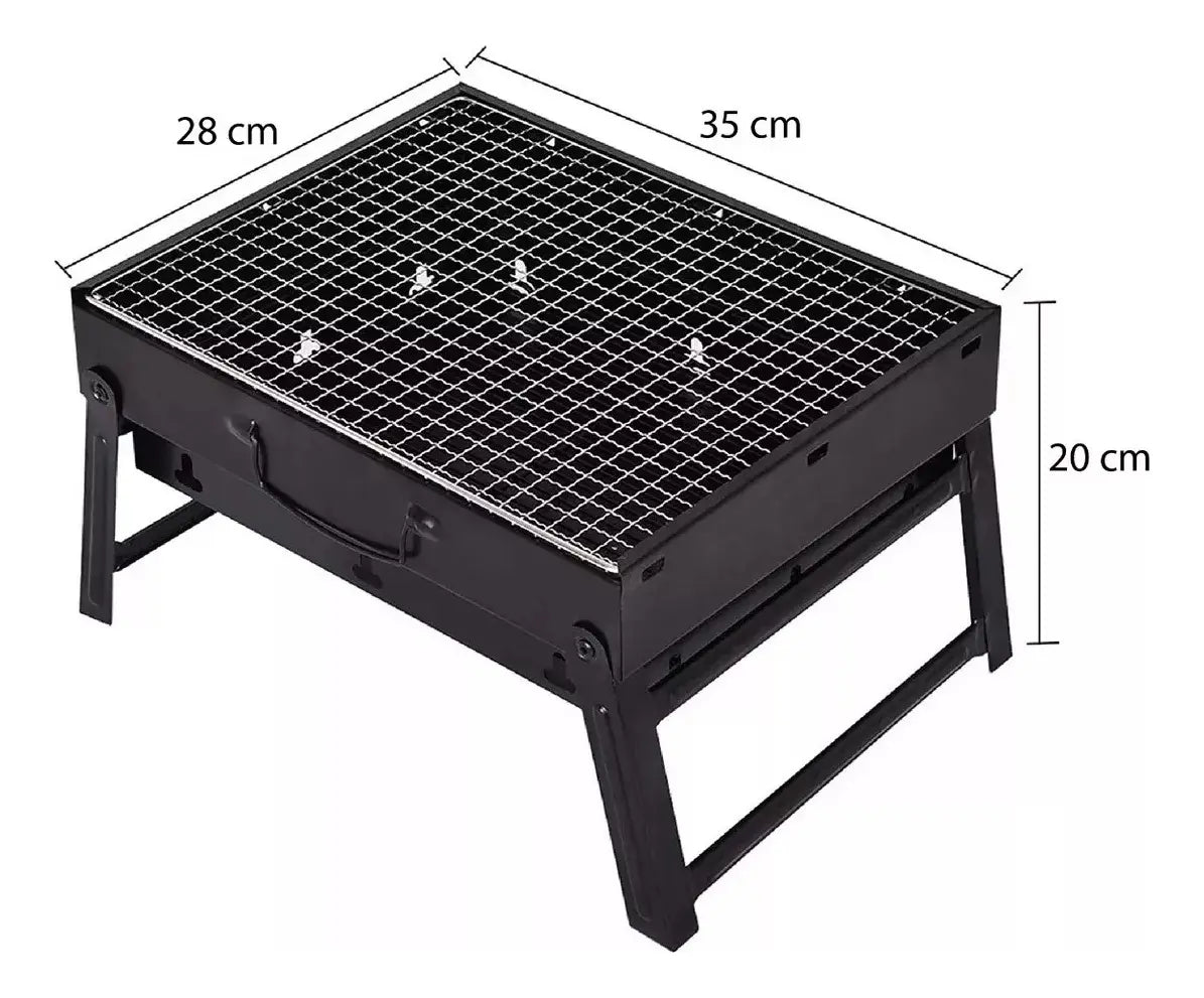 Parrilla Asador de Carbón Plegable 🔥 Mini Portátil para Camping y Aire Libre