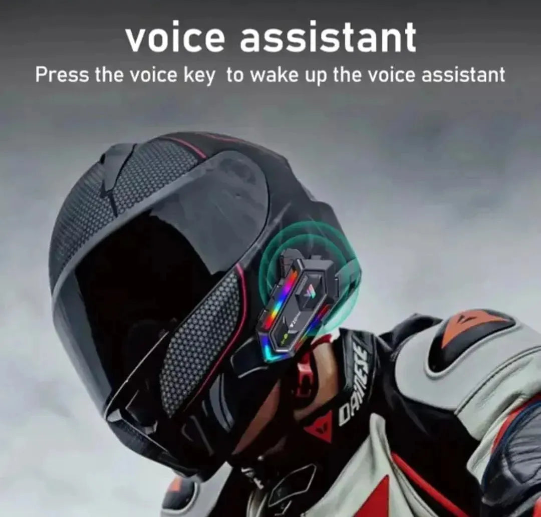 Intercomunicador Bluetooth Y20 Max para Casco 🏍 Manos Libres, Impermeable y Luz RGB