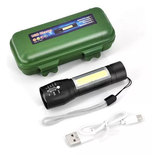 Linterna Tactica Recargable De Larga Distancia Led Color de la linterna Verde Color de la luz Blanco