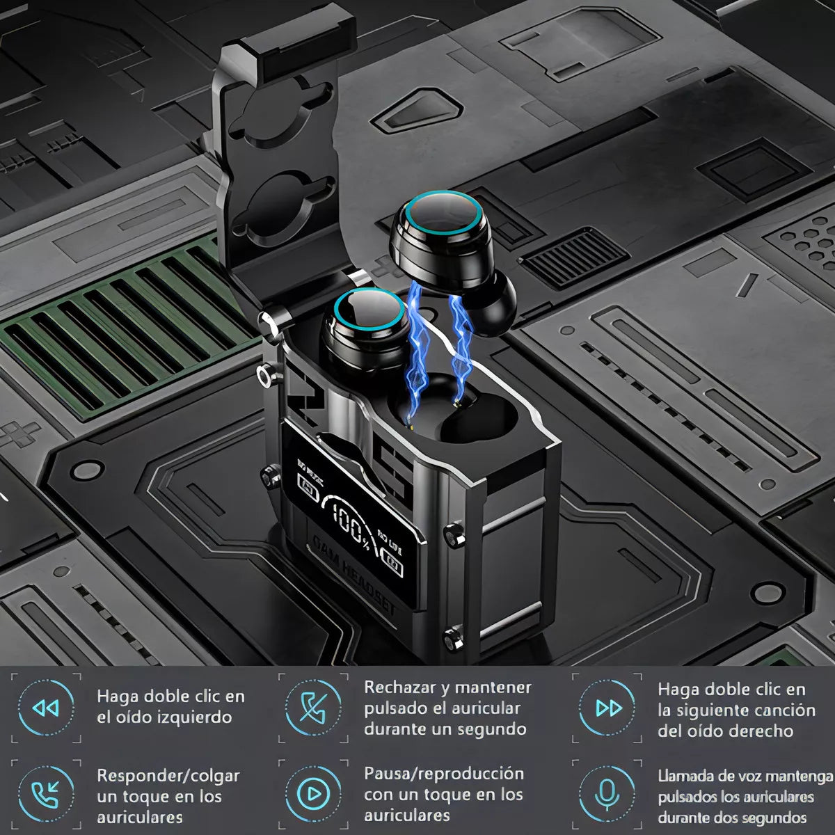 Audífonos Bluetooth Deportivos M25 Reducción De Ruido Color Negro
